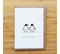 Shein Tarjeta de amor de pingüino, aniversario, San Valentín, esposo, esposa, novio, novia, tarjeta de amor, amistad y amor, tarjetas divertidas, para ella
