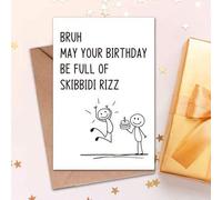 Shein Tarjeta de cumpleaños con jerga de la Generación Z, divertida tarjeta de regalo para el 13º, 14º, 15º, 16º, 17º, 18º cumpleaños de adolescentes, adecu