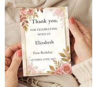 Shein Tarjeta de felicitación personalizada, tarjeta de agradecimiento personalizada para fiestas, adecuada para bodas/cumpleaños/Día de la Madre/aniversari