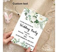 Shein Tarjetas de felicitación personalizadas, invitaciones de boda personalizadas, tarjetas de invitación floral personalizables, tarjetas personalizadas,