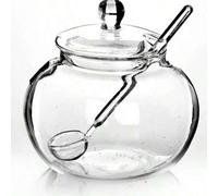 Shein Tarro de vidrio transparente de 250 ml para dulces y especias, recipiente para azúcar de cocina para el hogar, organizador de almacenamiento para el h