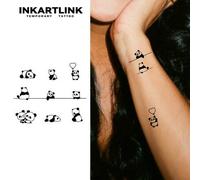 Shein Tatuajes temporales de panda lindos de INKARTLINK, resistentes al agua y de larga duración de 1-2 semanas, diseño exclusivo adorable de tatuajes falso