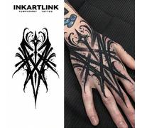 Shein Tatuajes temporales góticos - Unisex | Caligrafía oscura manuscrita y patrones místicos | Resistente al agua y al sudor