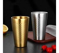 Shein Taza de acero inoxidable, con patrón de panal, doble capa de aislamiento térmico, pulido de alta calidad resistente a las huellas dactilares, apta par