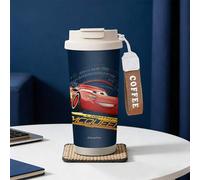 Shein Taza de café aislada de acero inoxidable con correa para la muñeca de MINISO X Disney Pixar Cars Lightning McQueen, de acero inoxidable, con tapa, dis