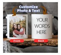 Shein Taza de café personalizada con foto para abuela y mamá, taza de café con foto personalizada con texto, taza personalizada con nombre, organizador de v