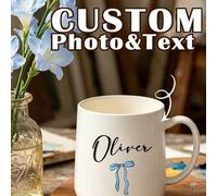 Shein Taza de regalo personalizada con nombre, taza personalizada con nombre, múltiples colores disponibles, apta para lavar, cerveza, jugo, leche, café, re