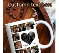 Shein Taza personalizada, taza de café personalizada, taza mágica que cambia de color sensible al calor, personalizable con foto, texto y logotipo, regalo ú