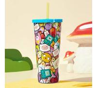 Shein Taza plana con fondo con chispas con forma de corazón, 24 Oz / 700 Ml Laser Cool