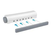 Shein Tendedero retráctil para interior y exterior, percha para armario, 3 metros de largo (cuatro cuerdas) - Blanco