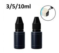 Shein Tinta de recarga para sello rodillo de protección de identidad, botella de 3/10ml de tinta negra, adecuada para sellos rodillo confidenciales, suminis