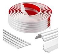 Shein Tira autoadhesiva de PVC para protección de esquinas, protector de bordes de plástico flexible de 1M/3M, pelar y pegar, tira decorativa anti-colisión,