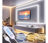 Shein Tira de luz LED de neón de 3 colores, barra de luz LED flexible y resistente al agua de silicona (1m/2m/3m/4m/5m) de 3000K-6000K, alimentada por USB,