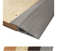 Shein Tira de transición de piso de 1 m, umbral de puerta autoadhesivo de vinilo, adecuado para decoración del borde de la alfombra en el umbral, reductor d