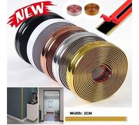Shein Tira decorativa autoadhesiva de PVC de 3 metros para esquina interior de pared de fondo, cinta anticolisión para borde de mesa y muebles