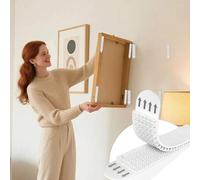 Shein Tiras para colgar cuadros de alta resistencia, colgadores de pared adhesivos sin daños, soportes para pósteres removibles sin clavos