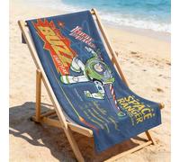 Shein Toalla de Buzz Lightyear de Disney Pixar con licencia oficial "Al infinito y talla grande allá", toalla de microfibra de secado rápido y resistente a