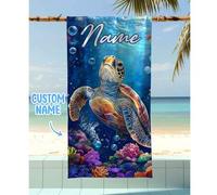 Shein Toalla de playa personalizada para niños, regalo de cumpleaños perfecto para el verano, adecuado para diversas ocasiones de verano. Toalla de playa y