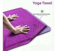 Shein Toalla de yoga antideslizante y suave, juego de toallas de fitness altamente absorbentes, toalla de sudor deportiva portátil para estudios de yoga, ex