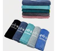 Shein Toalla deportiva de microfibra súper absorbente y de secado rápido, extra grande y gruesa de 15.8x37.4 pulgadas, toalla de sudor multicolor para gimna