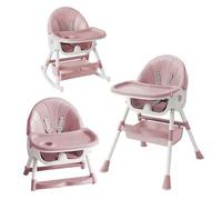 Shein Trona bebé, trona infantil con tumbona, trona bebé plegable regulable con bandeja de alimentación y ruedas, cesta, crece con el niño desde los 6 meses