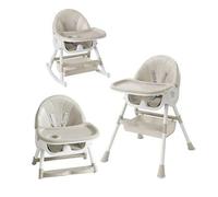 Shein Trona bebé, trona infantil con tumbona, trona bebé plegable regulable con bandeja de alimentación y ruedas, cesta, crece con el niño desde los 6 meses