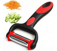 Shein Un pelador de verduras multifuncional, rebanador de cocina y pelador, cuchillas 3 en 1 con diseño giratorio y función de rallado, se puede usar para p