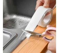 Shein Un rollo de cinta de silicona especialmente diseñada para sellar espacios en cocinas y baños. Esta cinta transparente es perfecta para rellenar los es