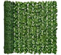Shein Valla de privacidad de hiedra artificial expandible - Pantalla de pared de seto artificial, adecuada para decoración exterior, pantalla de jardín, dec