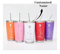 Shein Vaso de vacaciones personalizado de 20oz, taza de viaje de acero inoxidable personalizada, vaso de playa grabado con láser, regalo de cumpleaños ideal