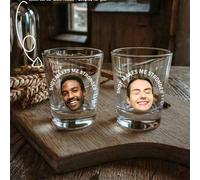 Shein Vaso de vidrio con foto personalizada, copa de vino personalizada con patrón, adecuado para fiestas de cumpleaños, bodas y otras ocasiones, vaso de te
