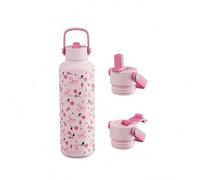 Shein Vaso térmico Meoky de 24 oz con tapa de dos boquillas y pajita, taza térmica, mantiene el frío 24 horas, a prueba de fugas, taza de café térmica, taza