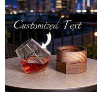 Shein Vasos de whisky personalizados y personalizados, vasos octagonales de diamante, dispensadores de agua de vidrio personalizados, regalos personalizados