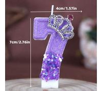 Shein Velas de cumpleaños con números del 0 al 9 y letras, hechas a mano para decorar pasteles de cumpleaños, fiestas y eventos - Velas elegantes con corona