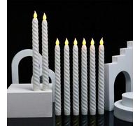 Shein Velas electrónicas sin llama con efecto de parpadeo, velas a pilas para cumpleaños, boda, propuesta, San Valentín, Navidad, aniversario, celebración,