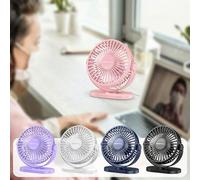 Shein Ventilador de escritorio mini Sweetfull, de 3 velocidades ajustables, alimentado por USB, con gancho, adecuado para primavera y verano, aplicable para