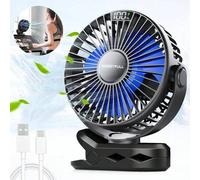 Shein Ventilador de escritorio portátil y recargable por USB, con 4 velocidades, silencioso, con rotación de 360°, ventilador personal de refrigeración para