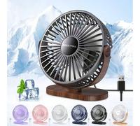 Shein Ventilador de escritorio - Ventilador portátil de sobremesa, ventilador de dormitorio, ventilador montado en la pared, enfriamiento rápido, bajo consu