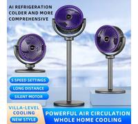 Shein Ventilador de piso ajustable de 3 en 1, con 5 ajustes de velocidad, puerto de carga Tipo C, carga USB, ventilador de piso para sala de estar, unidad d