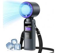 Shein Ventilador portátil de mano turbo con baterías integradas de 2*2000mAh, ventilador de mano recargable con 199 niveles de viento, ventilador de enfriam