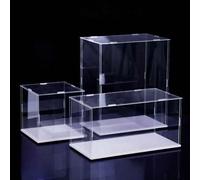 Shein Vitrina de acrílico transparente, gabinete de exhibición de coleccionables, fácil de ensamblar, caja de protección a prueba de polvo, adecuada para mu