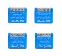Shelly 1 Mini Gen4, paquete de 4, interruptor de relé inteligente WiFi, 1 canal, 8A, contacto sin potencial, automatización del hogar, control remoto, no se requiere hub, Alexa, Google Home, Apple