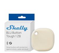 Shelly BLU Button Tough 1 ZB Marfil - Botón inteligente Zigbee y Bluetooth para Control de domótica, Multi Resistencia IP64, Cifrado avanzado y Control inalámbrico