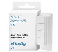 Shelly BLU RC Button 4 - Botón de control Bluetooth y Zigbee para domótica, Control de dispositivos y escenas inteligentes, Multi Batería de hasta 2 años, Compatible con Home Assistant
