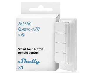 Shelly BLU RC Button 4 - Botón de control Bluetooth y Zigbee para domótica, Control de dispositivos y escenas inteligentes, Multi Batería de hasta 2 años, Compatible con Home Assistant