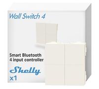 Shelly BLU Wall Switch 4 - Interruptor De Pared Bluetooth, Control Dispositivos Inteligentes Inalàmbrico, Multi-Clic, Encriptación Fuerte, Compatible Con Home Assistant, iOS Y Android, Sin Placa