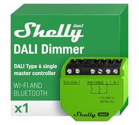 Shelly DALI Dimmer Gen3 -Regulador de Luz LED, Wi-Fi y Bluetooth, Luminarias DALI, Alimentación de Bus Integrada, Soporte KNXnet, Control Remoto App iOS y Android, No HUB,Alexa,Smart Home,SmartThings