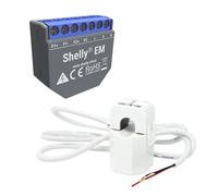 Shelly EM+50A Módulo medidor de consumo duplo para automação WiFi + Núcleo 50A