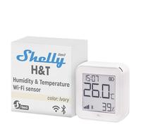 Shelly Sensor de Temperatura y Humedad H&T Generación 3 – Wi‑Fi y Bluetooth, App – Silver + Avorio