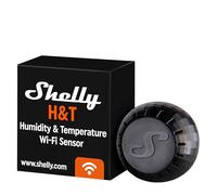 Shelly H y T detectan el estado de temperatura y humedad, configuración con aplicación Shelly, Negro